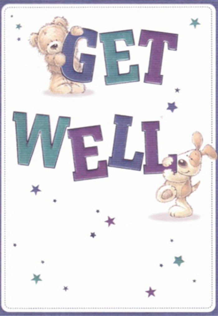 This get well card is a heartfelt celebration of encouragement and positivity, thoughtfully rendered to capture both innocence and sincerity. Illustrated with a friendly teddy bear and a lively puppy-each character brimming with personality-it draws upon the welcoming, family-oriented spirit of Harold Wood. Cheerful stars, scattered throughout in hues of aqua, purple, and blue, float around the central figures as if releasing wishes into the gentle breeze that often sweeps through Harold Wood Park. The text itself is shaded in confidently bold shades of purple and teal, grounding the composition in joyful reassurance. Every surface in the drawing-whether the fluffy fur of the bear or the soft, expressive ears of the puppy-conveys a tactile sense of comfort, akin to wrapping oneself in a warm blanket or receiving a comforting arrangement from a trusted local florist. This is a scene brimming with warmth, generosity, and gentle optimism, resonant with the kind of care Flower Delivery Harold Wood brings to each of its bespoke deliveries. Just as a hand-tied bouquet can spark joy and hope, so too does this card, perfectly suited for lifting spirits across Harold Wood's close-knit community.
